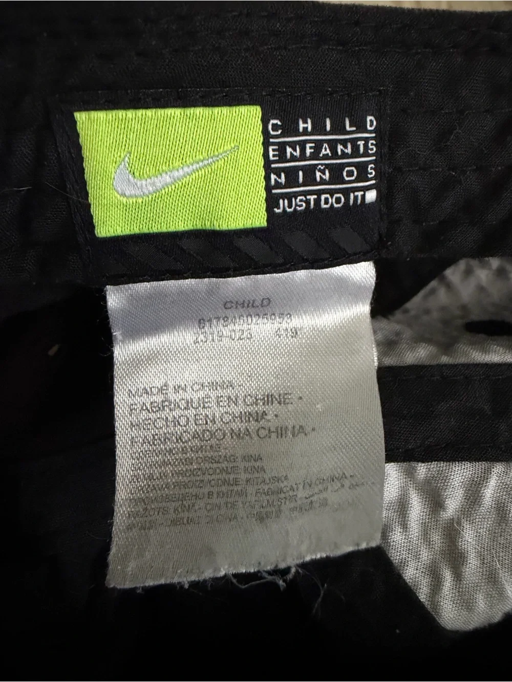 Nike Kids Black Swoosh Baseball Cap